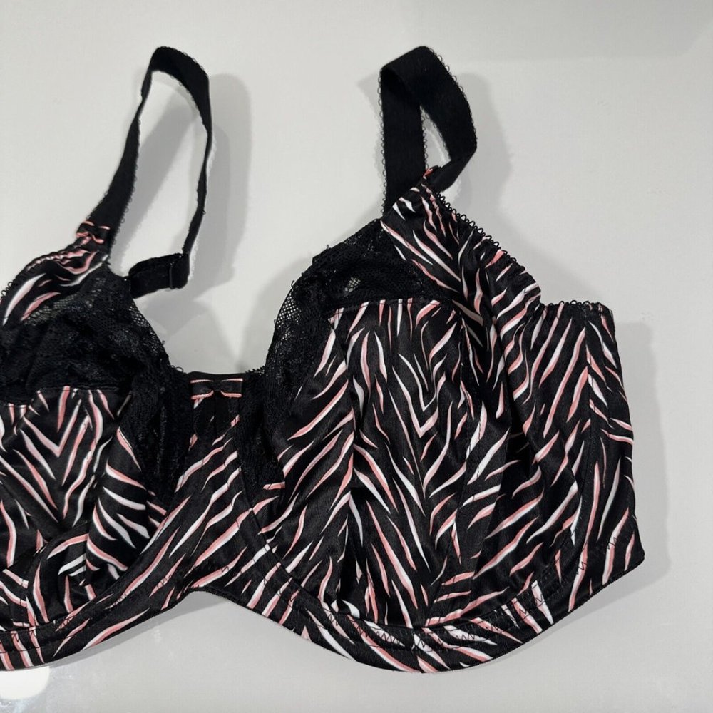 NEW $69 Elomi [ 34J ] Morgan‎ Full Figure Underwire Bra in Serengeti Black #5793 - Picture 6 of 10